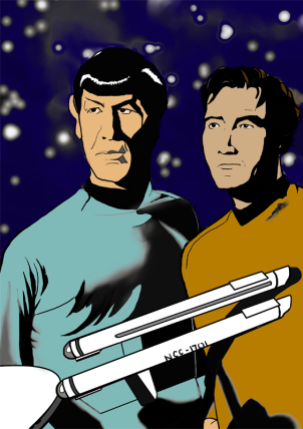 Kirk and Spock Colour